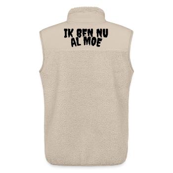 For those who are already tired before the day starts # - Unisex Sherpa Gilet by Stanley/Stella - beige - Back - AI Model Male 178 light (178cm)