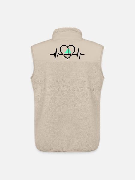 Heart Sailing – Passion Boat - Unisex Sherpa Gilet by Stanley/Stella - beige