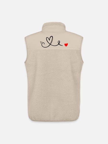 Herz Schnoerkel Line - Unisex Sherpa Gilet by Stanley/Stella - beige