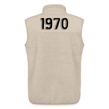1970 - Unisex Sherpa Gilet by Stanley/Stella - beige - Back - AI Model Male 178 light (178cm)
