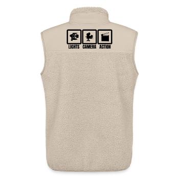 Regisseur - Unisex Sherpaweste von Stanley/Stella - Beige - Hinten - AI Model Male 178 light (178cm)