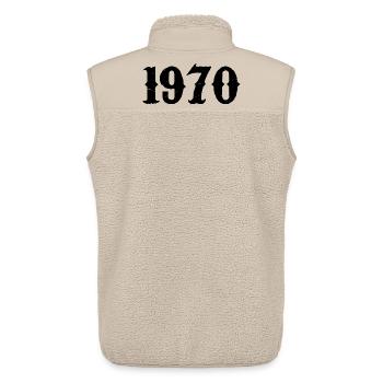 1970 - Unisex Sherpa Gilet by Stanley/Stella - beige - Back - AI Model Male 178 light (178cm)