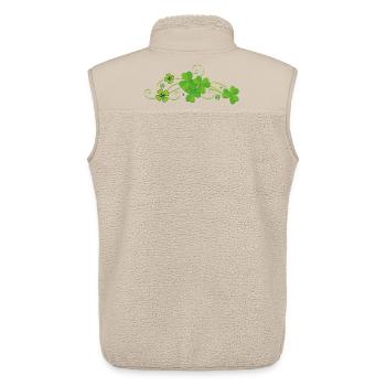 Klee Glück St. Patricks Day Kleeblätter Silvester - Unisex Sherpaweste von Stanley/Stella - Beige - Hinten - AI Model Male 178 light (178cm)