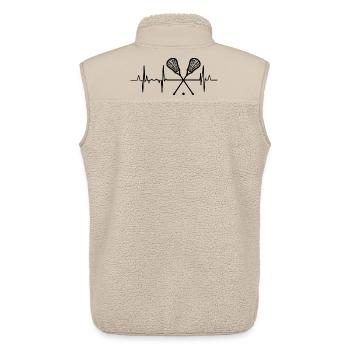 Lacrosse Herzlinie - Unisex Sherpaweste von Stanley/Stella - Beige - Hinten - AI Model Male 178 light (178cm)