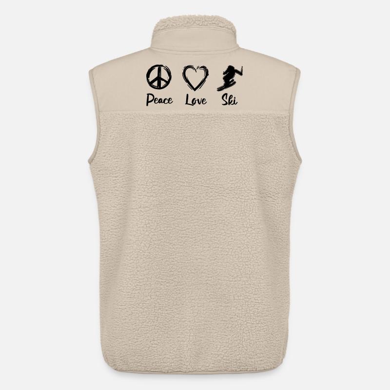 Ski Liebe - Unisex Sherpaweste von Stanley/Stella - Beige