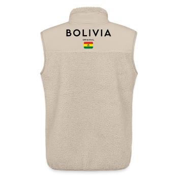 Bolivian pride, minimalist sleek design - Unisex Sherpa Gilet by Stanley/Stella - beige - Back - AI Model Male 178 light (178cm)