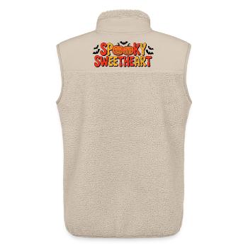 Spooky Sweetheart Halloween - Unisex Sherpaweste von Stanley/Stella - Beige - Hinten - AI Model Male 178 light (178cm)