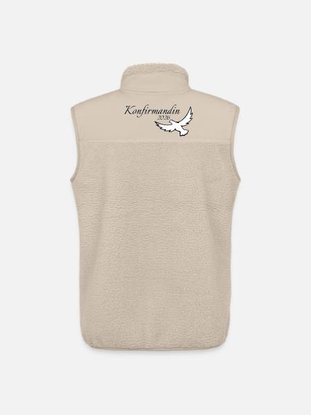 Confirmation 2026 Confirmation Pigeon Flies High - Unisex Sherpa Gilet by Stanley/Stella - beige