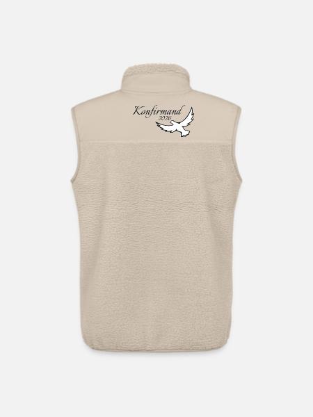 Confirmation 2026 Confirmation Dove Flying - Unisex Sherpa Gilet by Stanley/Stella - beige
