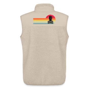 Dortmund U - Unisex Sherpaweste von Stanley/Stella - Beige - Hinten - AI Model Male 178 light (178cm)