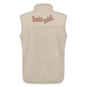 S O N D E R M O D E L L – Chaos mit System - Unisex Sherpaweste von Stanley/Stella - Beige - Hinten - AI Model Male 178 light (178cm)