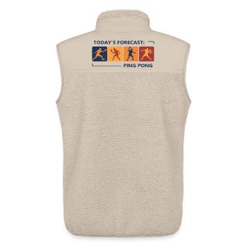 Tischtennis Vorhersage Für Heute Ping-Pong - Unisex Sherpaweste von Stanley/Stella - Beige - Hinten - AI Model Male 178 light (178cm)