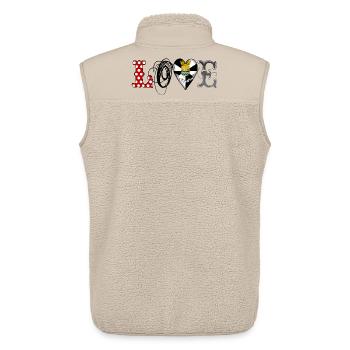 love lisboa black - Unisex Sherpaweste von Stanley/Stella - Beige - Hinten - AI Model Male 178 light (178cm)