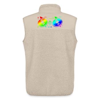 Turntable Disc Jockey - Unisex Sherpa Gilet by Stanley/Stella - beige - Back - AI Model Male 178 light (178cm)