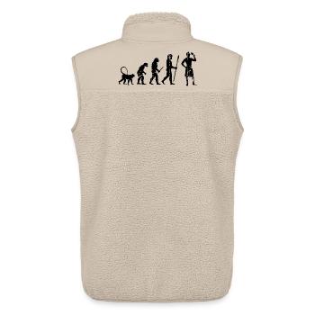 Entwicklung des Eiscreme Liebhabers - Unisex Sherpaweste von Stanley/Stella - Beige - Hinten - AI Model Male 178 light (178cm)
