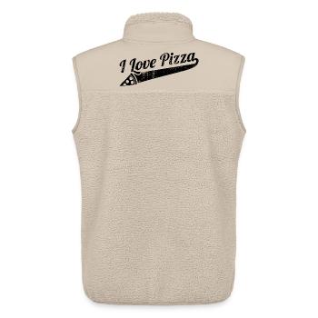 Pizza Enthusiast Quote - Unisex Sherpa Gilet by Stanley/Stella - beige - Back - AI Model Male 178 light (178cm)
