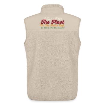 Je n’ai pas le pivot – Polite Left Tee - Veste sans manches sherpa unisexe Stanley/Stella - beige - Dos - AI Model Male 178 light (178cm)