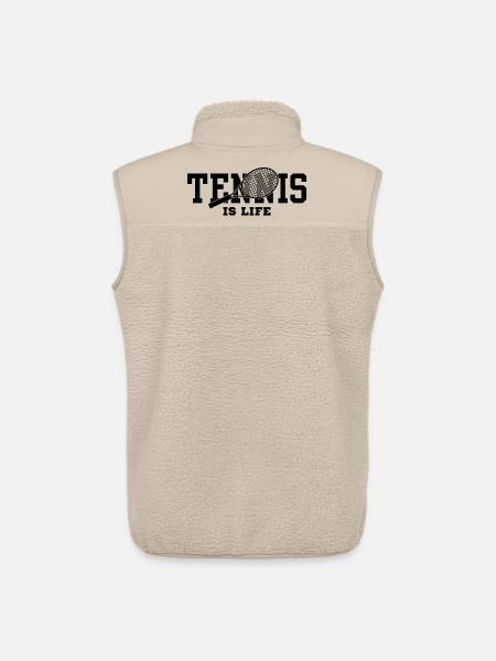 tennis is life - Unisex Sherpa Gilet by Stanley/Stella - beige