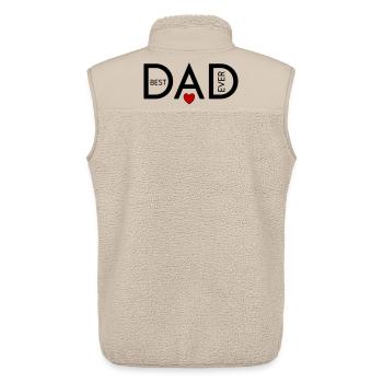 Best Dad ever - Unisex Sherpa Gilet by Stanley/Stella - beige - Back - AI Model Male 178 light (178cm)