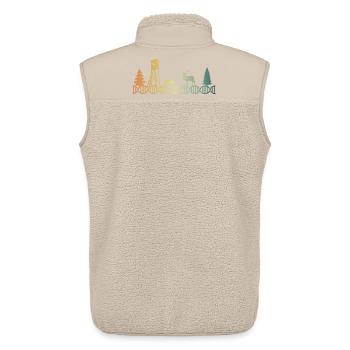 L’ADN de chasse du chasseur à siège haut - Veste sans manches sherpa unisexe Stanley/Stella - beige - Dos - AI Model Male 178 light (178cm)
