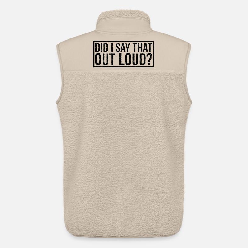 did I say that out loud - Unisex Sherpaweste von Stanley/Stella - Beige