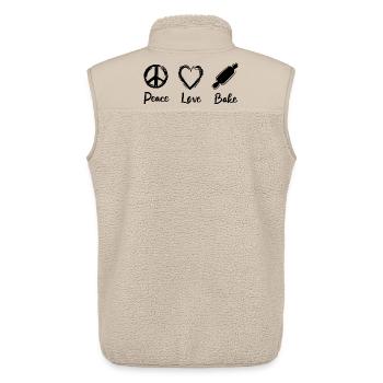 Ich liebe Backen - Unisex Sherpaweste von Stanley/Stella - Beige - Hinten - AI Model Male 178 light (178cm)