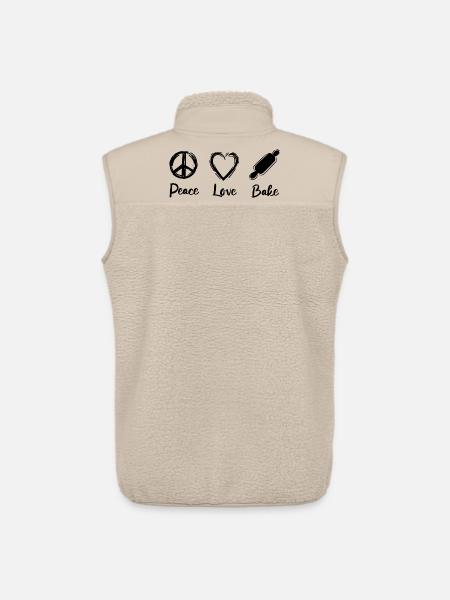 Ich liebe Backen - Unisex Sherpaweste von Stanley/Stella - Beige