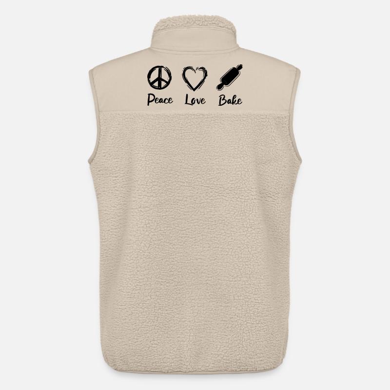Ich liebe Backen - Unisex Sherpaweste von Stanley/Stella - Beige