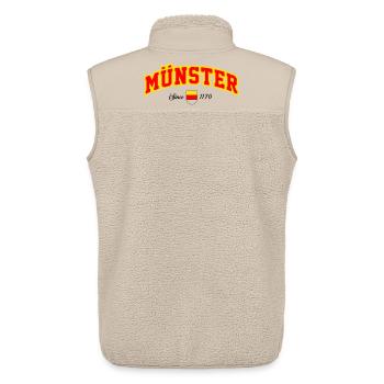 Münster City - Unisex Sherpa Gilet by Stanley/Stella - beige - Back - AI Model Male 178 light (178cm)
