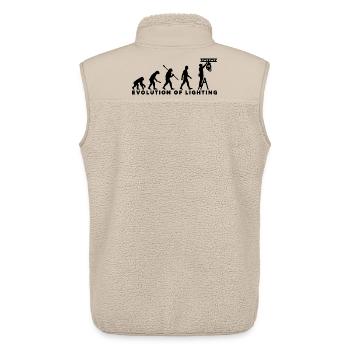 Evolution of Lighting – Veranstaltungstechnik - Unisex Sherpaweste von Stanley/Stella - Beige - Hinten - AI Model Male 178 light (178cm)