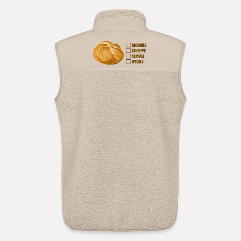 Brötchen oder Semmel? – Lustiges Dialekt-Design - Unisex Sherpaweste von Stanley/Stella - Beige
