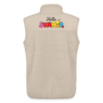 Hallo Sommer-Frutti-Briefe - Unisex Sherpaweste von Stanley/Stella - Beige - Hinten - AI Model Male 178 light (178cm)