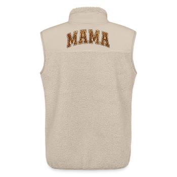 Maman Léopard, cadeau de la fête des mères, Nouvelle Maman - Veste sans manches sherpa unisexe Stanley/Stella - beige - Dos - AI Model Male 178 light (178cm)