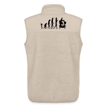 Die Entwicklung des Mobilitätsrollers für Menschen mit Behinderungen # - Unisex Sherpaweste von Stanley/Stella - Beige - Hinten - AI Model Male 178 light (178cm)
