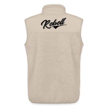 rebel dieb rowdy rebell bandit hustler gang crime - Unisex Sherpa Gilet by Stanley/Stella - beige - Back - AI Model Male 178 light (178cm)