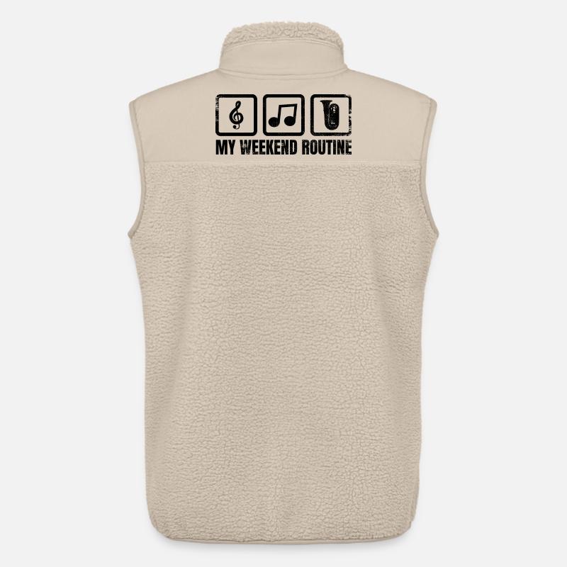 Ma routine du week-end - Veste sans manches sherpa unisexe Stanley/Stella - beige