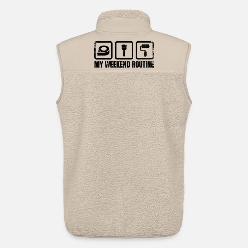 Painter Weekend Routine - Unisex Sherpa Gilet by Stanley/Stella - beige