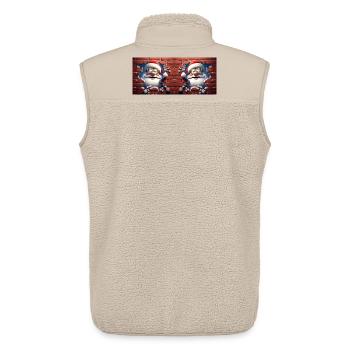 Santa Clause Mug - Unisex Sherpa Gilet by Stanley/Stella - beige - Back - AI Model Male 178 light (178cm)