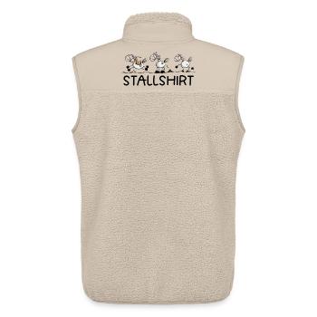 Écurie drôle de cheval chemise Homme bâton de cheval - Veste sans manches sherpa unisexe Stanley/Stella - beige - Dos - AI Model Male 178 light (178cm)