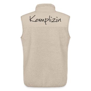 Komplizin Junggesellenabschied Freundin - Unisex Sherpaweste von Stanley/Stella - Beige - Hinten - AI Model Male 178 light (178cm)