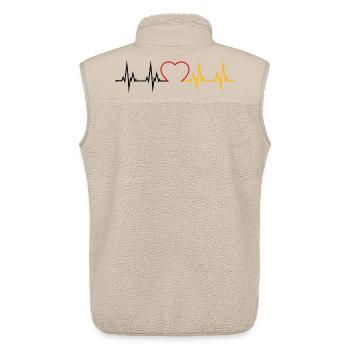 heartbeat germany - Unisex Sherpa Gilet by Stanley/Stella - beige - Back - AI Model Male 178 light (178cm)
