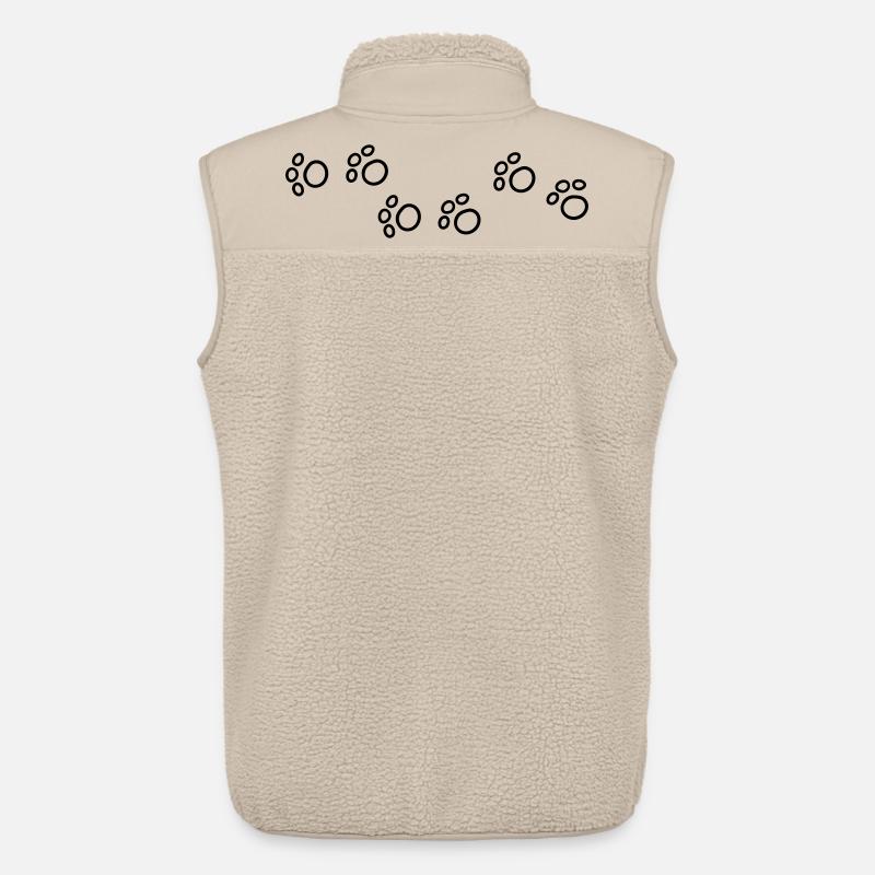 Cartoon Katzen Pfoten - Unisex Sherpaweste von Stanley/Stella - Beige