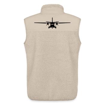 L-410 UVP-E - Unisex Sherpa Gilet by Stanley/Stella - beige - Back - AI Model Male 178 light (178cm)