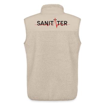 Sanitäter Rettung Ehrenamt Herzlinie - Unisex Sherpaweste von Stanley/Stella - Beige - Hinten - AI Model Male 178 light (178cm)