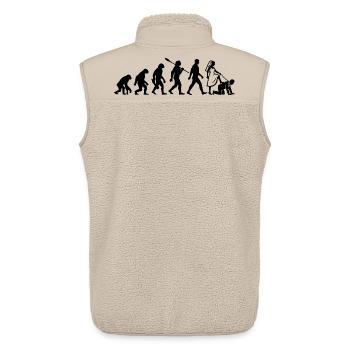 Enterrement de vie de garçon Evolution - Veste sans manches sherpa unisexe Stanley/Stella - beige - Dos - AI Model Male 178 light (178cm)