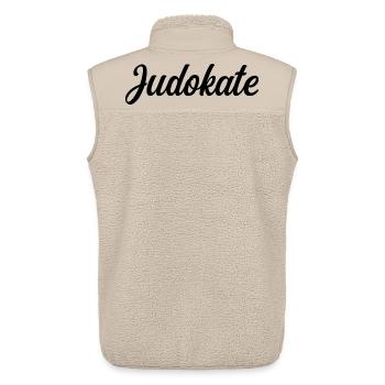 Judokate  - Veste sans manches sherpa unisexe Stanley/Stella - beige - Dos - AI Model Male 178 light (178cm)