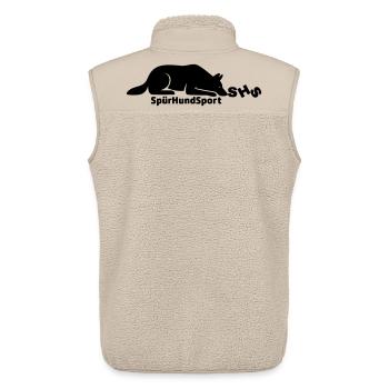 SHS Logo schwarz - Unisex Sherpaweste von Stanley/Stella - Beige - Hinten - AI Model Male 178 light (178cm)