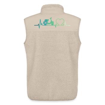 Heartbeat Scooter Motor Scooter - Unisex Sherpa Gilet by Stanley/Stella - beige - Back - AI Model Male 178 light (178cm)