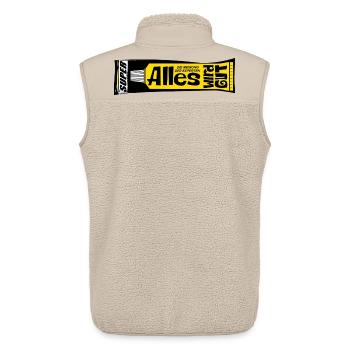 Alles wird gut Experten Kleber retro Psychologie  - Unisex Sherpaweste von Stanley/Stella - Beige - Hinten - AI Model Male 178 light (178cm)