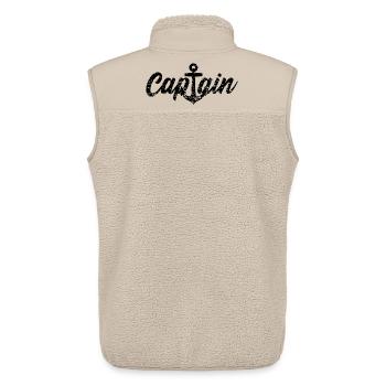 CAPTAIN KAPITÄN - Unisex Sherpa Gilet by Stanley/Stella - beige - Back - AI Model Male 178 light (178cm)